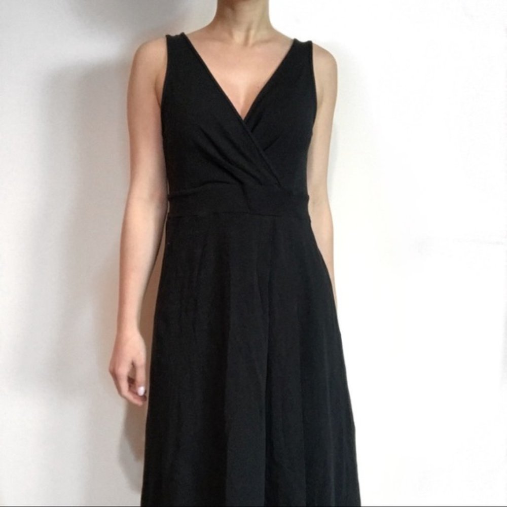Theory Belinda Black Tie-Back Dress XS